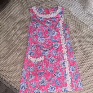 Lilly Pulitzer Floral Romper with Lace Trim